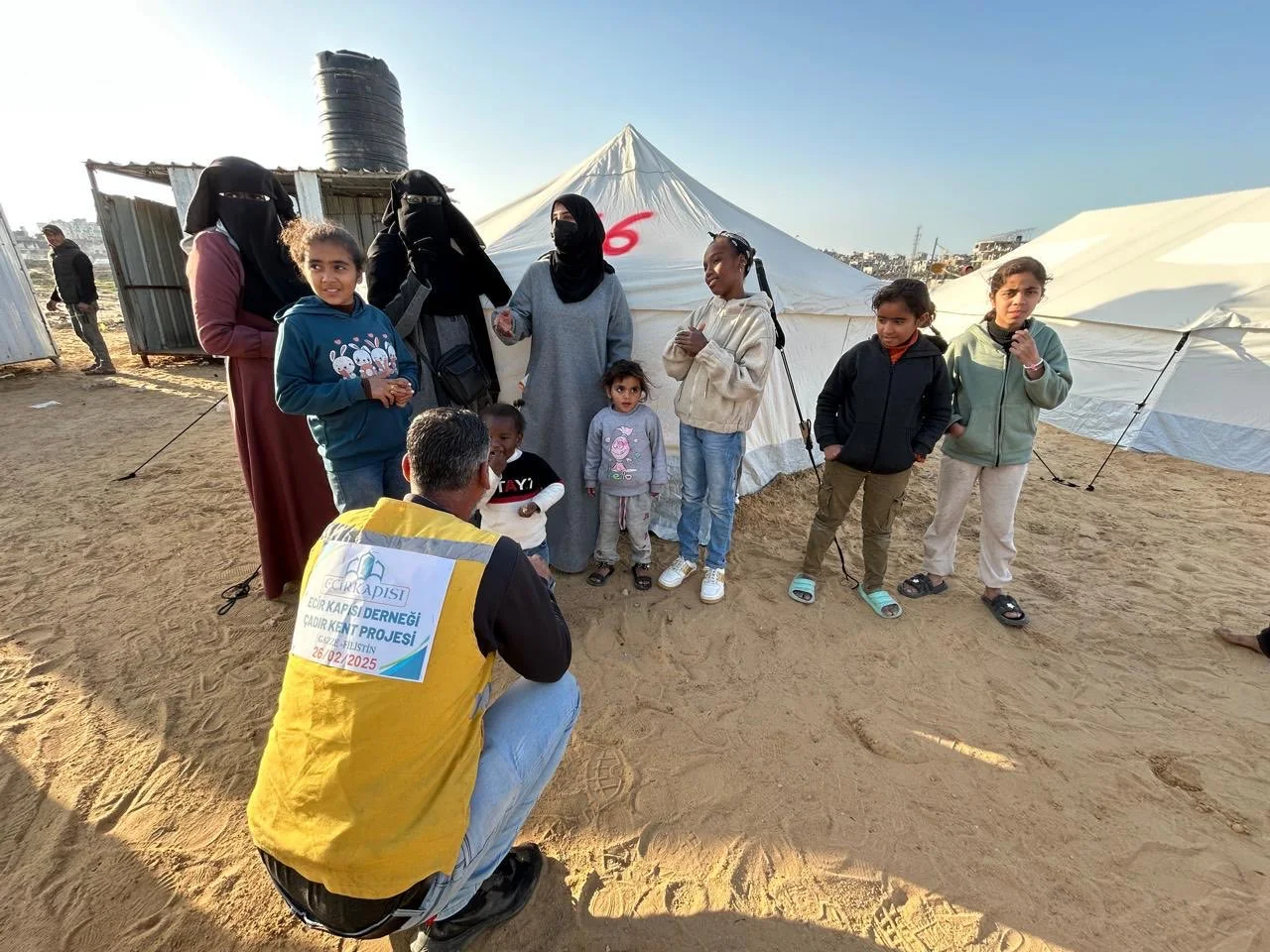 Gazze’de çadır kampı manzarası