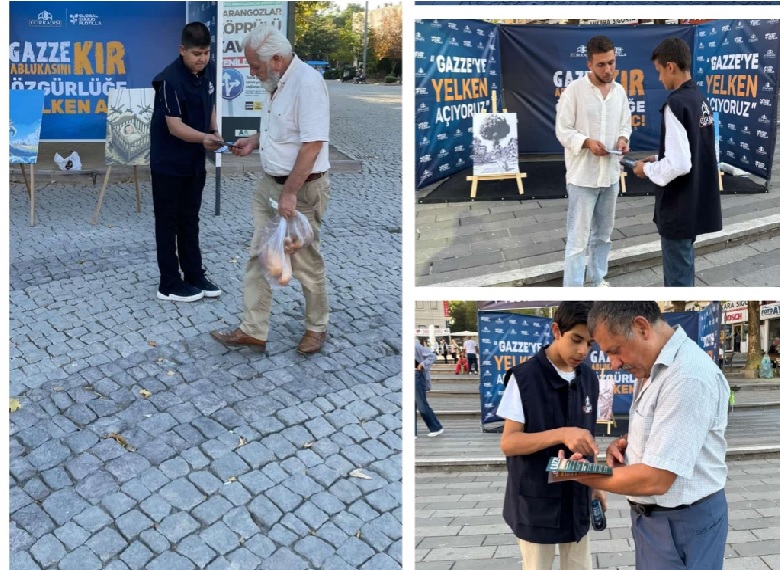 Ecir Kapısı Derneği’nin Bursa ve Konya’da stand kurup broşür dağıttığı saha çalışması