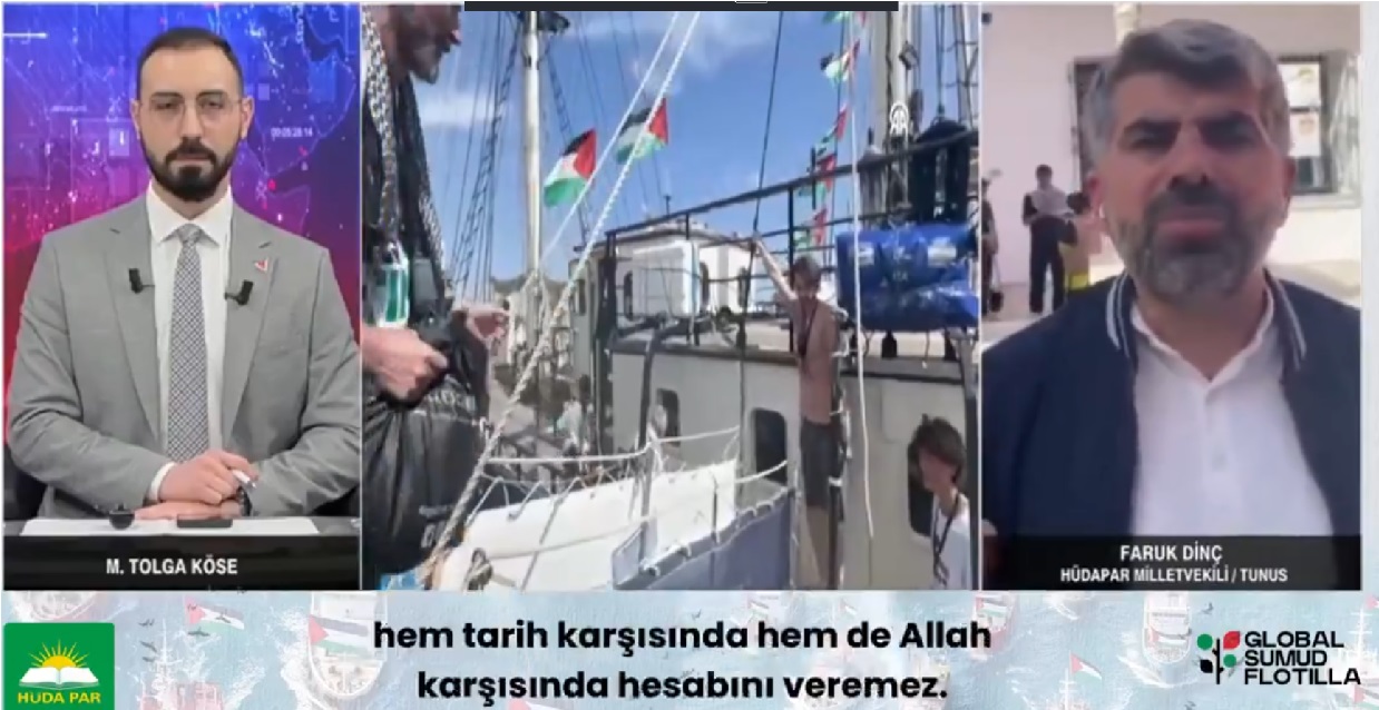 Faruk Dinç’in Sumud Filosu için paylaştığı destek mesajı