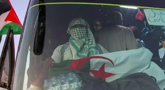 Tunus’tan Gazze istikametine yola çıkan Maghreb (Soumoud) dayanışma konvoyu